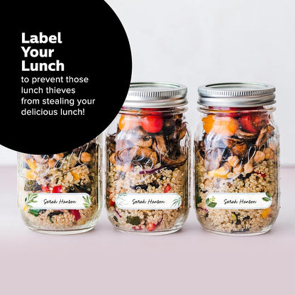 ThreeKin Waterproof Labels for Bottles and Containers - Custom Stickers - All-Purpose and Personalizable - Dishwasher, Freezer and Microwave Safe - BPA-Free - USA-Owned (Blank)
