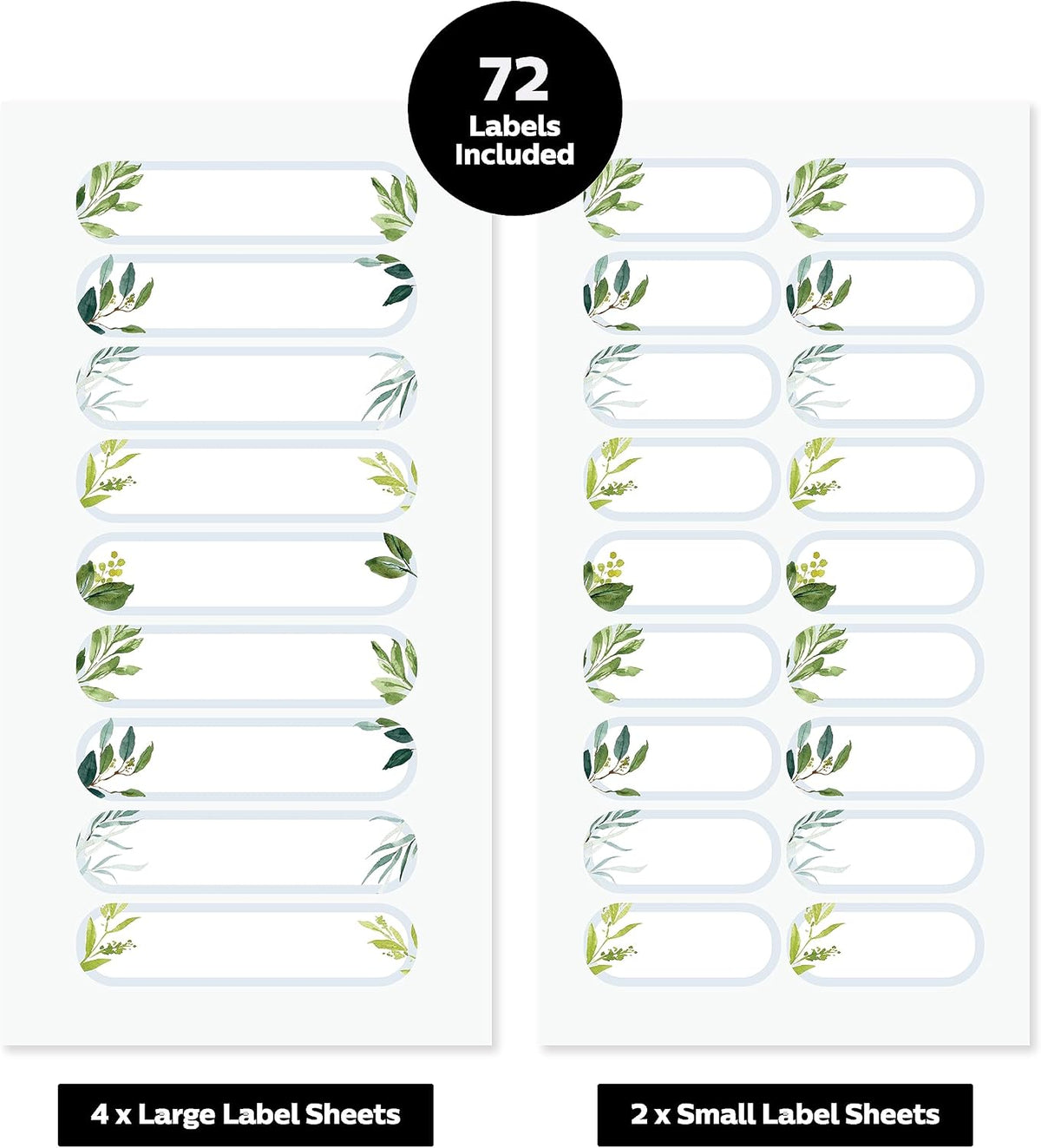 ThreeKin Waterproof Labels for Bottles and Containers - Custom Stickers - All-Purpose and Personalizable - Dishwasher, Freezer and Microwave Safe - BPA-Free - USA-Owned (Blank)