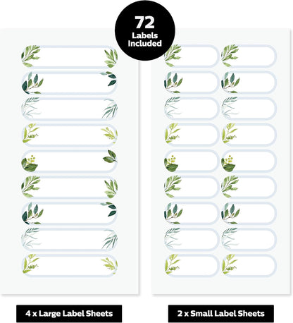 ThreeKin Waterproof Labels for Bottles and Containers - Custom Stickers - All-Purpose and Personalizable - Dishwasher, Freezer and Microwave Safe - BPA-Free - USA-Owned (Blank)