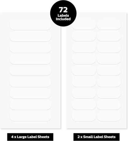 ThreeKin Waterproof Labels for Bottles and Containers - Custom Stickers - All-Purpose and Personalizable - Dishwasher, Freezer and Microwave Safe - BPA-Free - USA-Owned (Blank)