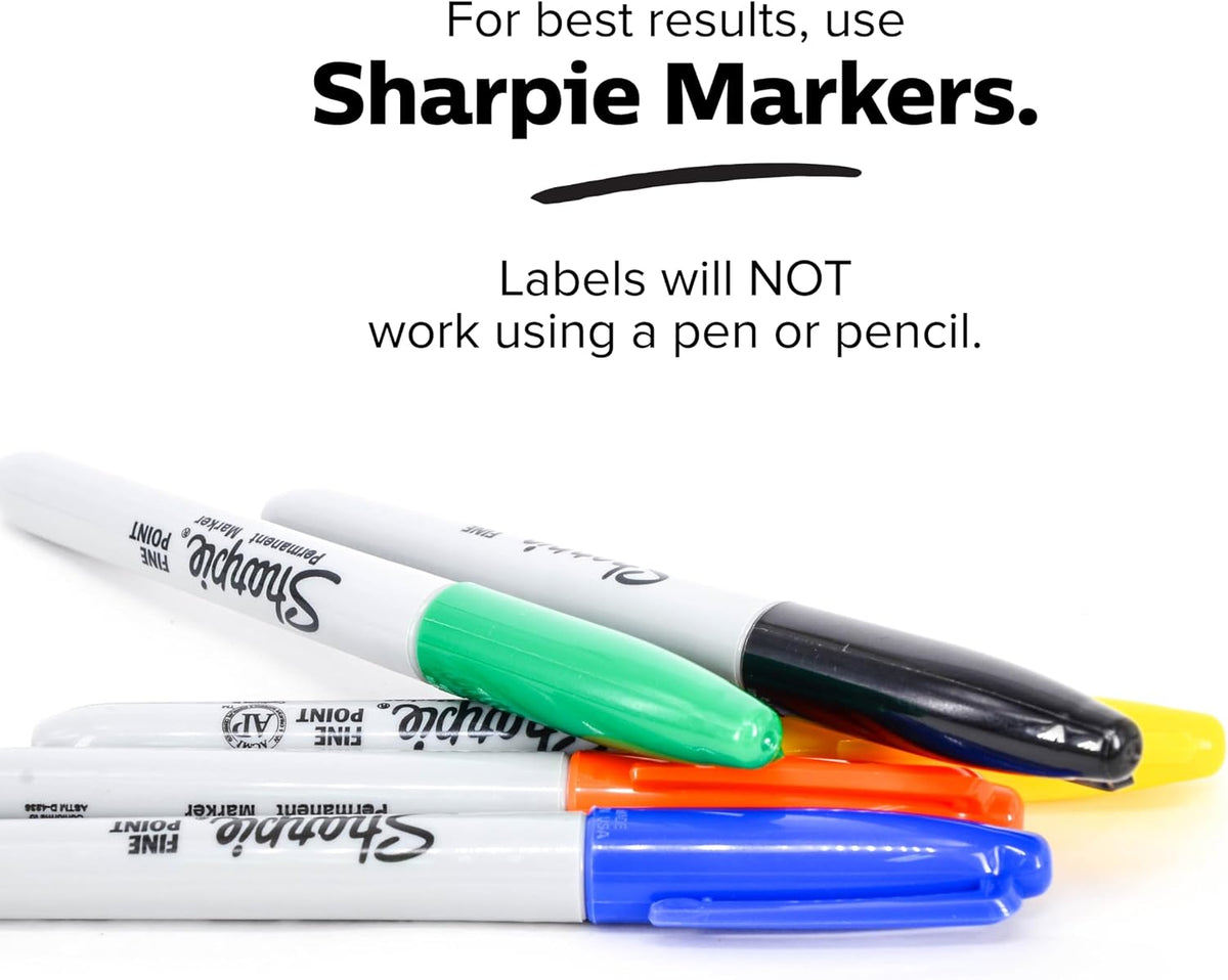 ThreeKin Waterproof Labels for Bottles and Containers - Custom Stickers - All-Purpose and Personalizable - Dishwasher, Freezer and Microwave Safe - BPA-Free - USA-Owned (Blank)