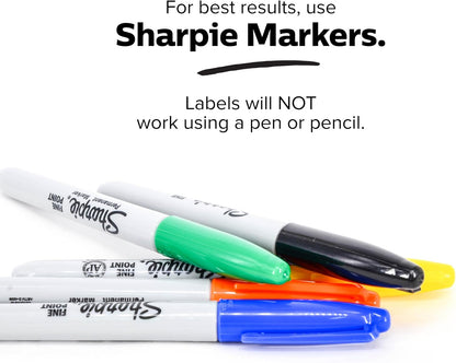 ThreeKin Waterproof Labels for Bottles and Containers - Custom Stickers - All-Purpose and Personalizable - Dishwasher, Freezer and Microwave Safe - BPA-Free - USA-Owned (Blank)