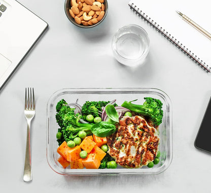 30 Pieces Glass Food Storage Containers with Snap Locking Lids,Glass Meal Prep Containers Set - Airtight Lunch Containers, Microwave, Oven, Freezer and Dishwasher