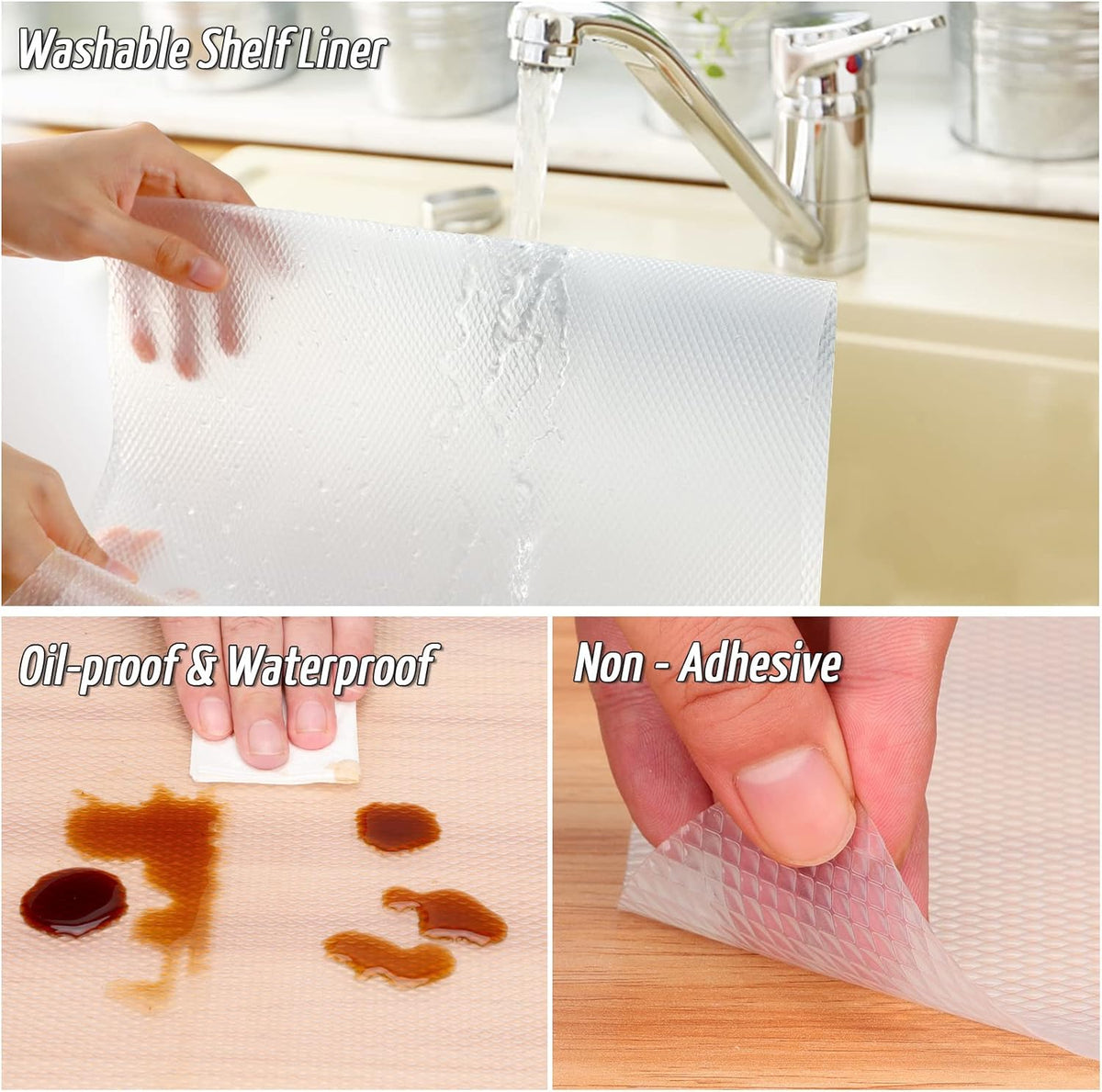 Shelf Liner Cabinet Liner Non-Slip Drawer Liner 12 in x 20 FT(240 in)