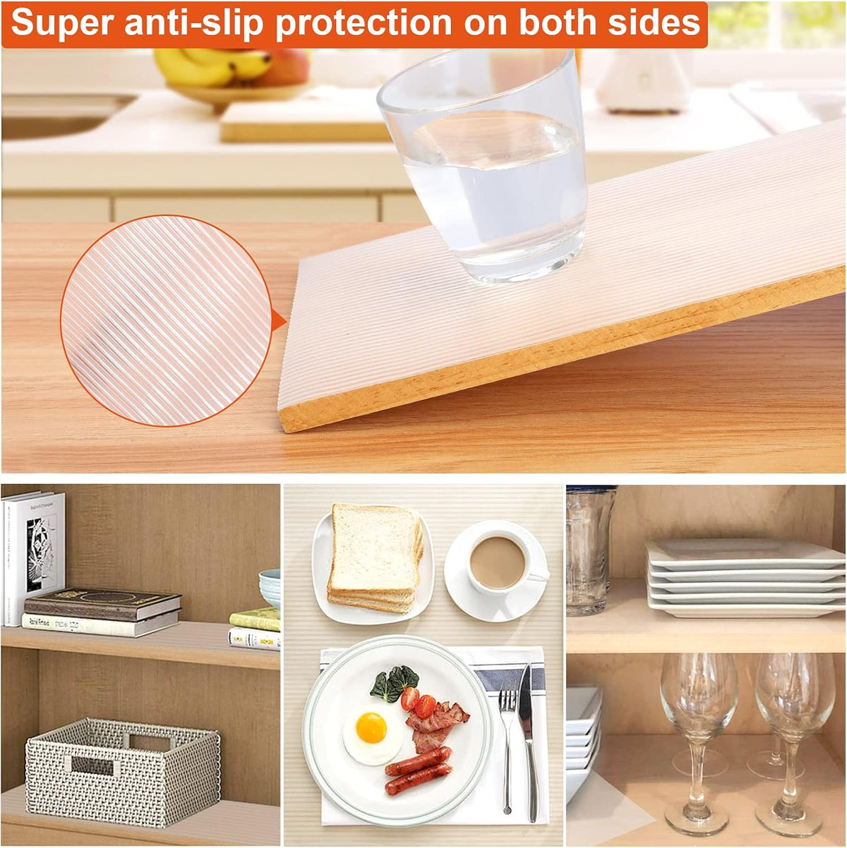 Shelf Liner Cabinet Liner Non-Slip Drawer Liner 12 in x 20 FT(240 in)