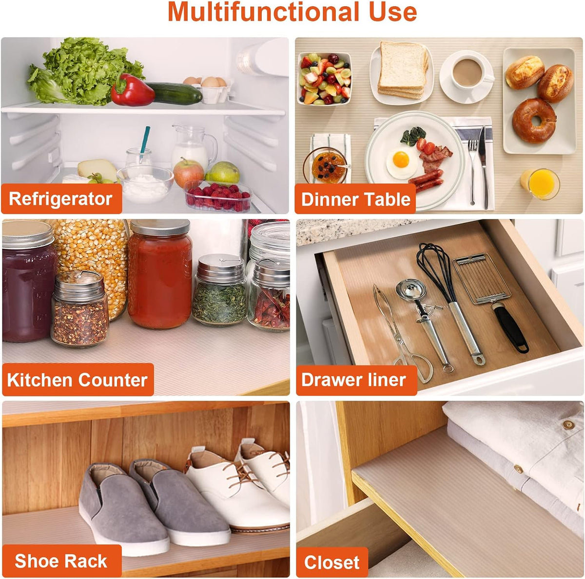 Shelf Liner Cabinet Liner Non-Slip Drawer Liner 12 in x 20 FT(240 in)