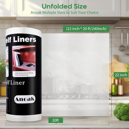 Shelf Liner Cabinet Liner Non-Slip Drawer Liner 12 in x 20 FT(240 in)