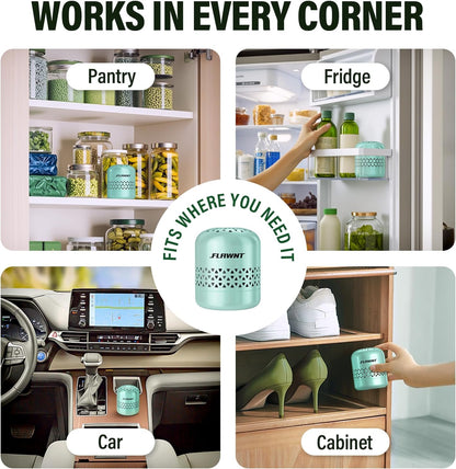 Fridge Deodorizer, Lasts Up to 10 Years, Stainless Steel, Gray