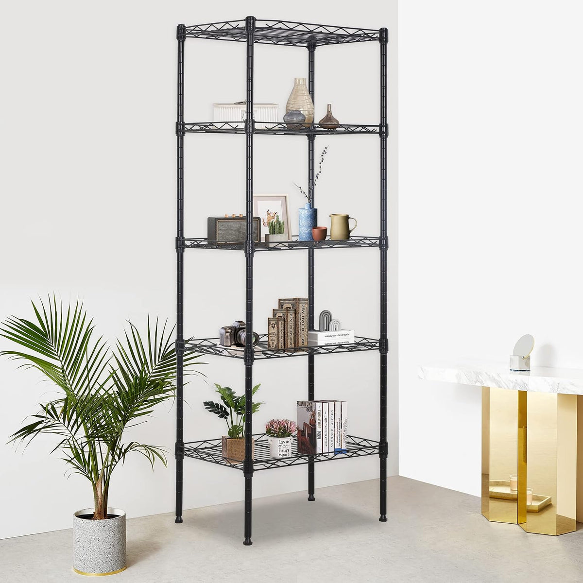 5-Tier Wire Shelf | 36" x 14" x 72" | Chrome