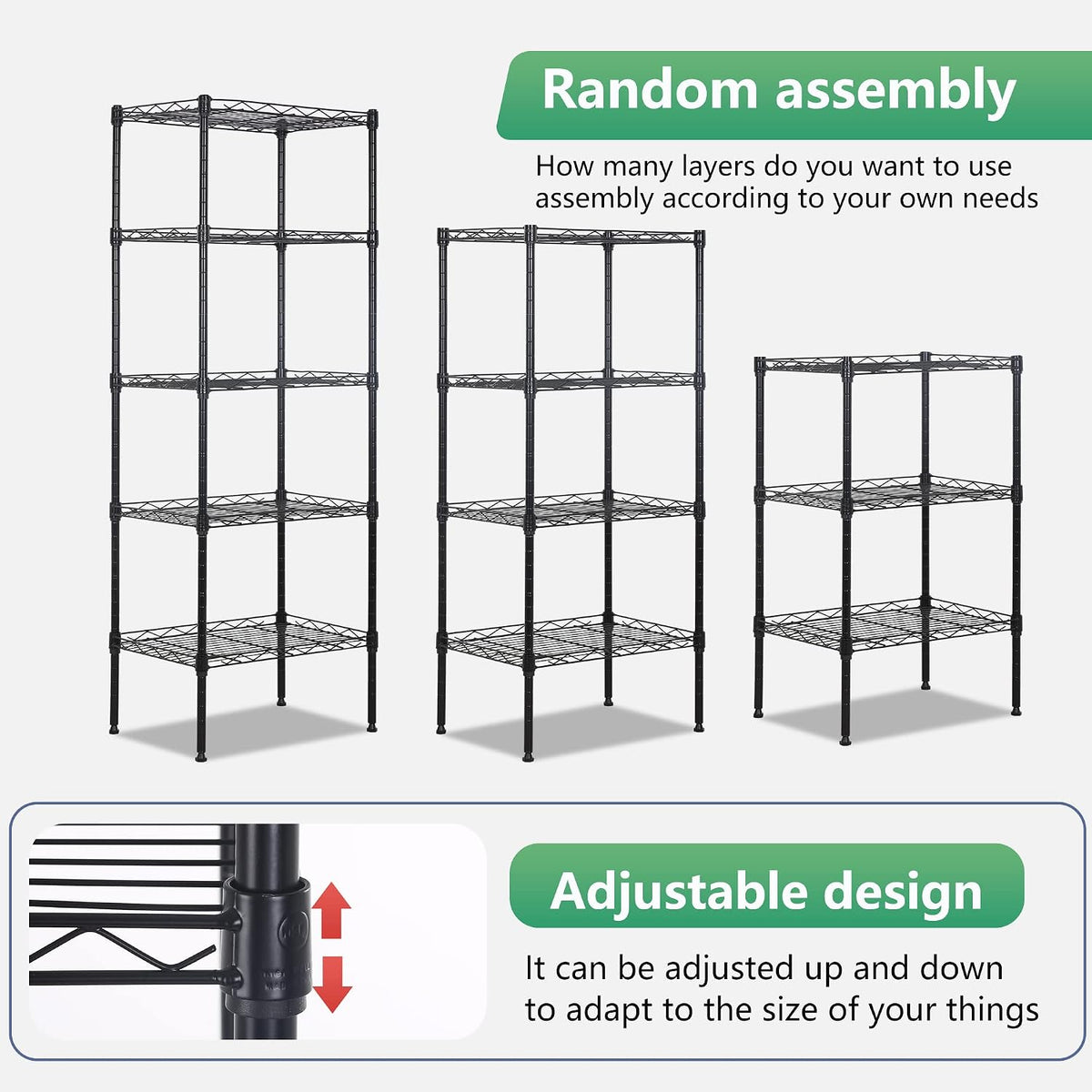 5-Tier Wire Shelf | 36" x 14" x 72" | Chrome