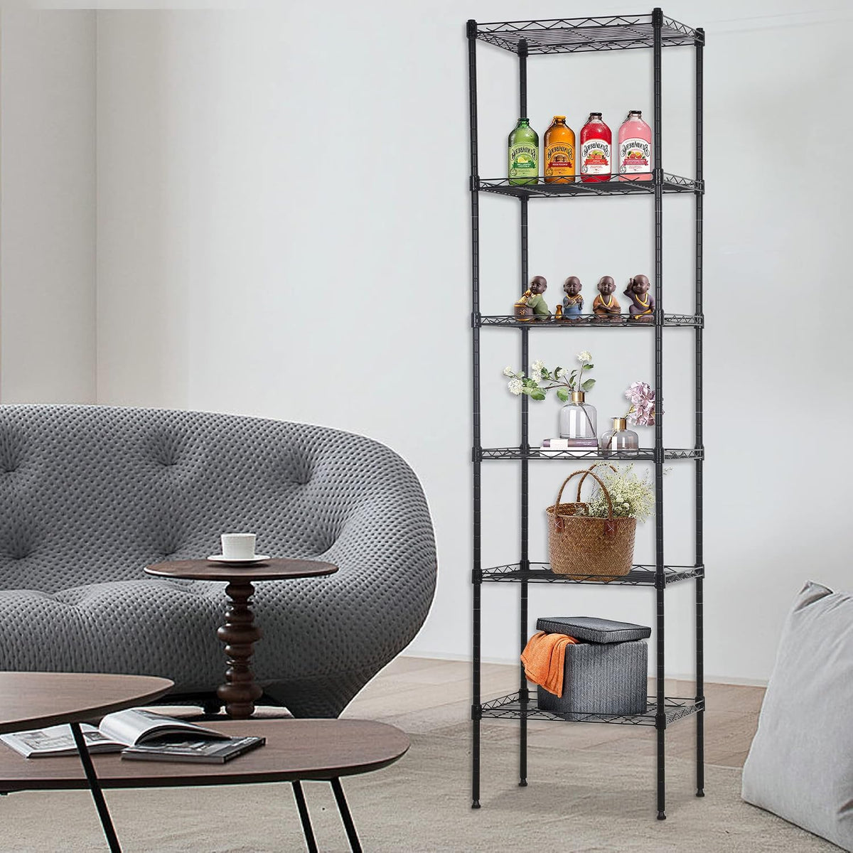 5-Tier Wire Shelf | 36" x 14" x 72" | Chrome