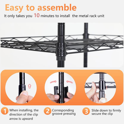 5-Tier Wire Shelf | 36" x 14" x 72" | Chrome