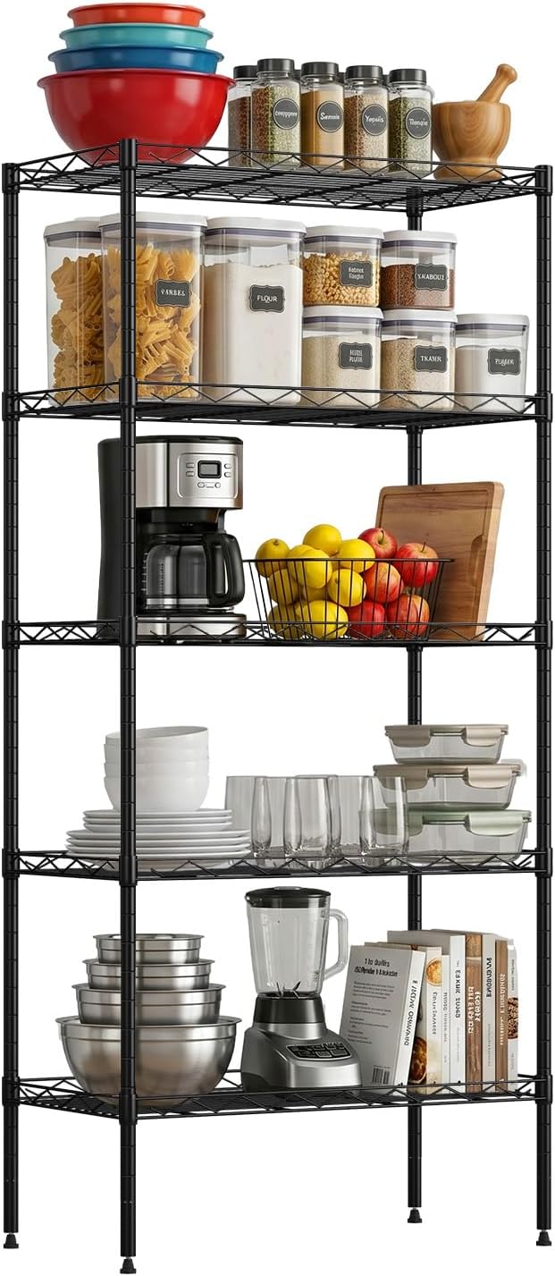 5-Tier Wire Shelf | 36" x 14" x 72" | Chrome