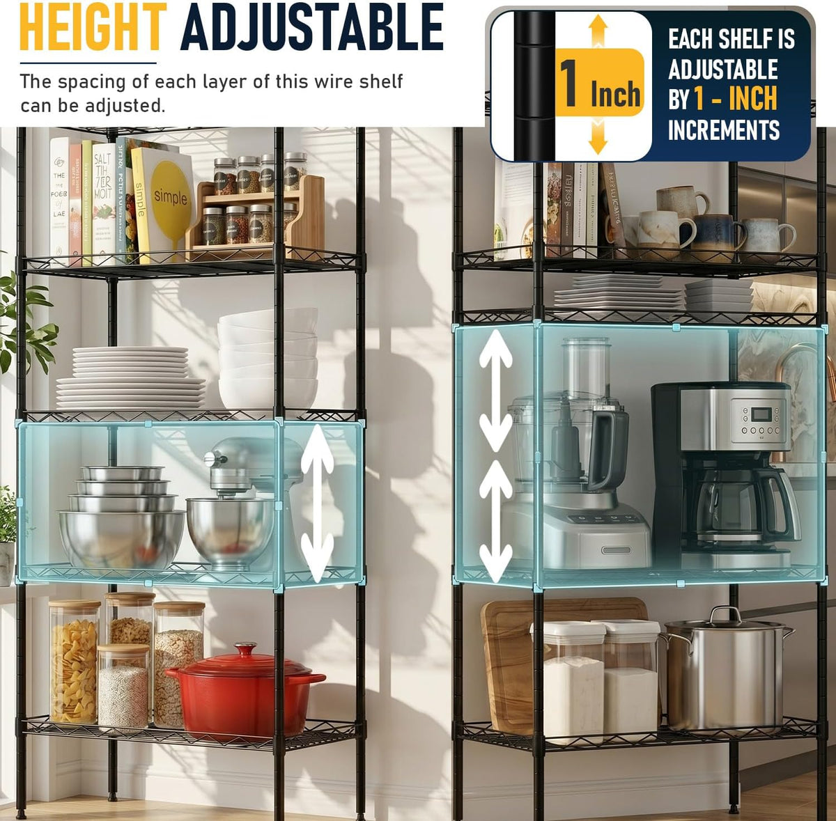 5-Tier Wire Shelf | 36" x 14" x 72" | Chrome