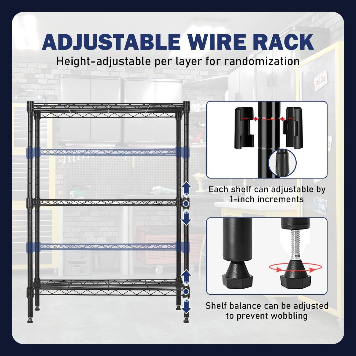 5-Tier Wire Shelf | 36" x 14" x 72" | Chrome