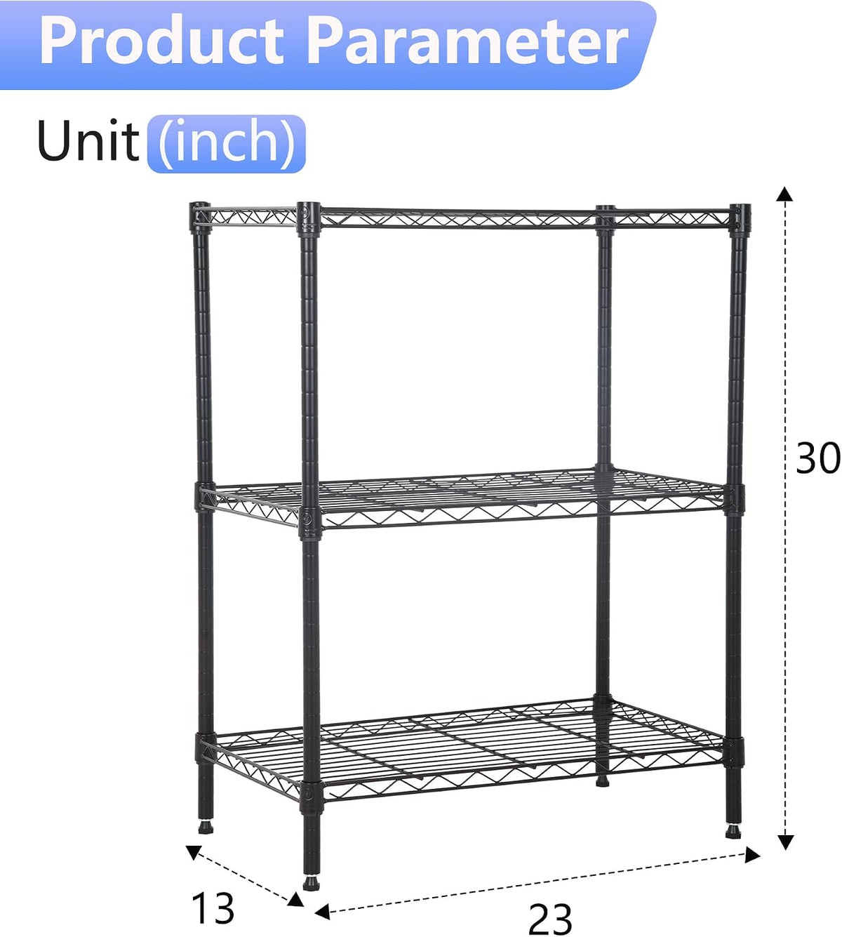 5-Tier Wire Shelf | 36" x 14" x 72" | Chrome