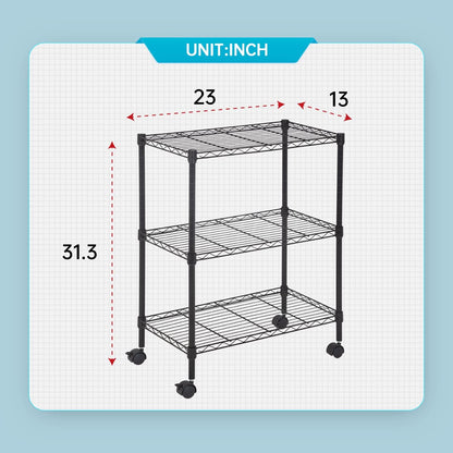 5-Tier Wire Shelf | 36" x 14" x 72" | Chrome