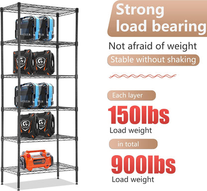5-Tier Wire Shelf | 36" x 14" x 72" | Chrome