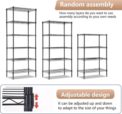5-Tier Wire Shelf | 36" x 14" x 72" | Chrome