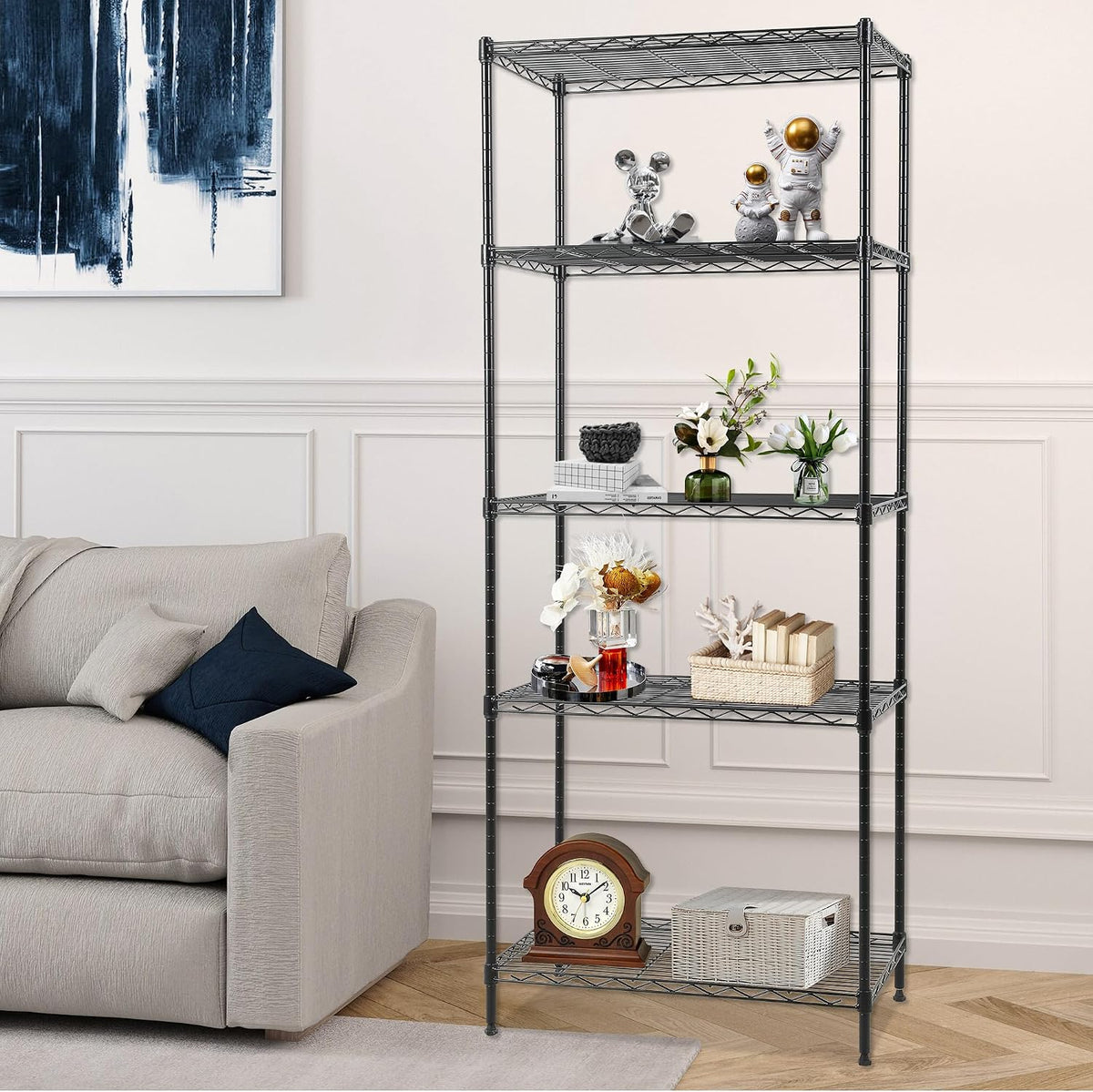 5-Tier Wire Shelf | 36" x 14" x 72" | Chrome