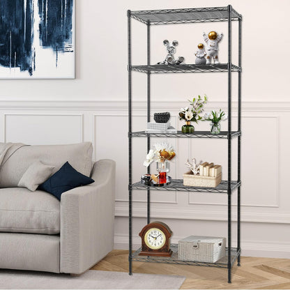 5-Tier Wire Shelf | 36" x 14" x 72" | Chrome