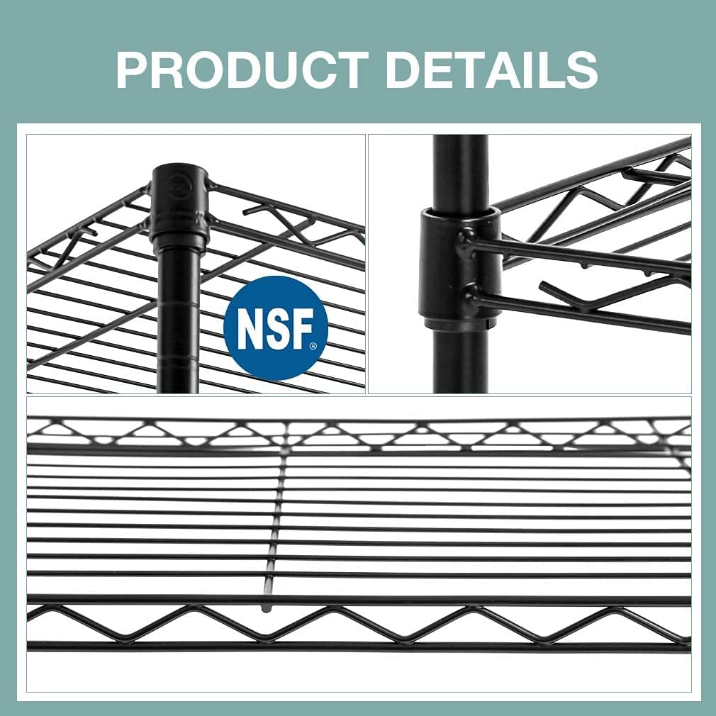 5-Tier Wire Shelf | 36" x 14" x 72" | Chrome