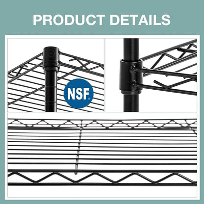 5-Tier Wire Shelf | 36" x 14" x 72" | Chrome