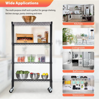5-Tier Wire Shelf | 36" x 14" x 72" | Chrome