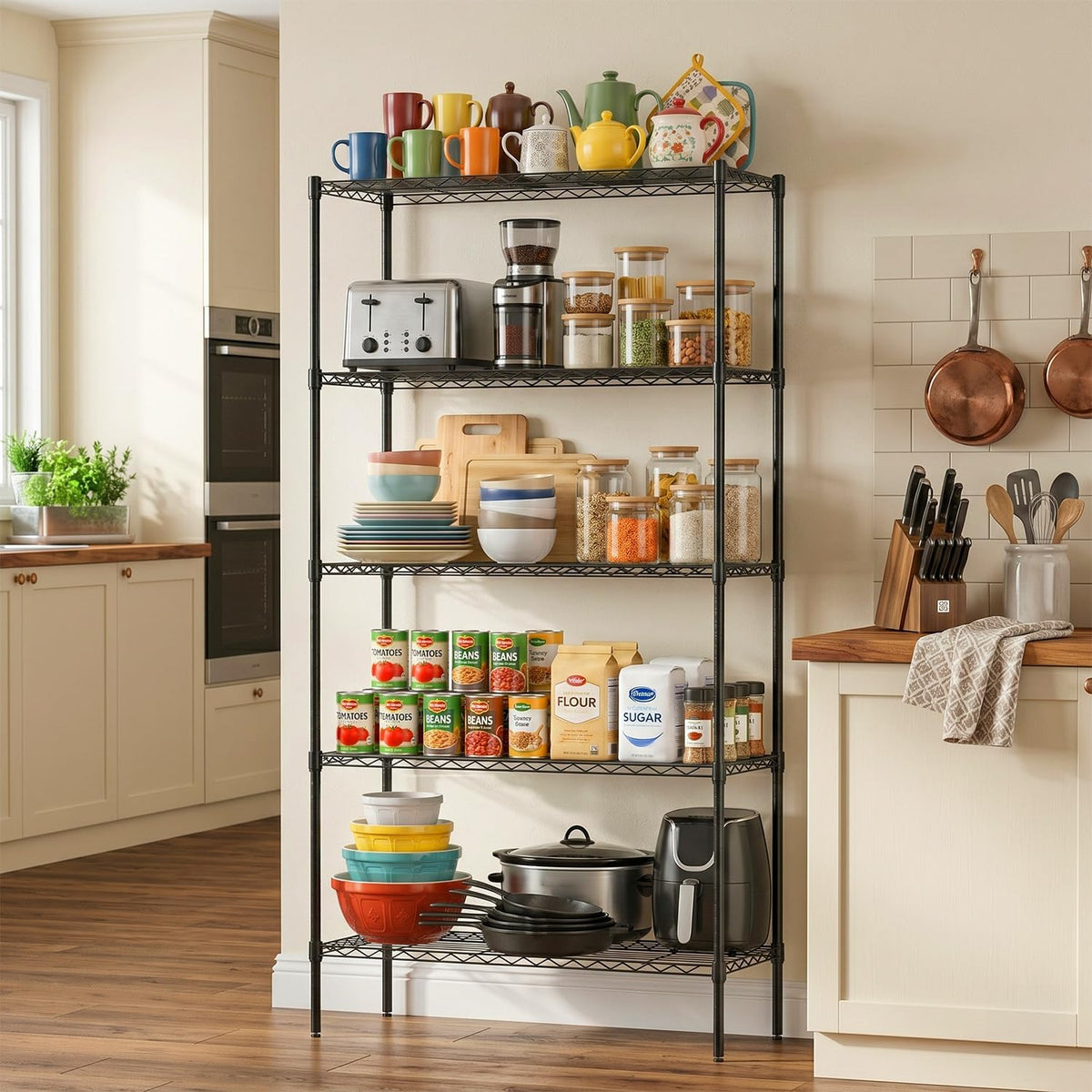 5-Tier Wire Shelf | 36" x 14" x 72" | Chrome
