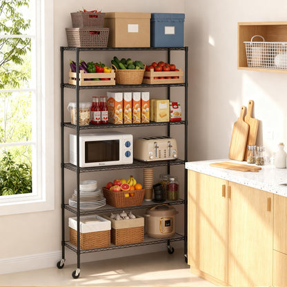 5-Tier Wire Shelf | 36" x 14" x 72" | Chrome