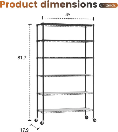 5-Tier Wire Shelf | 36" x 14" x 72" | Chrome
