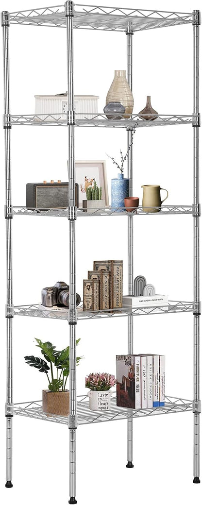 5-Tier Wire Shelf | 36" x 14" x 72" | Chrome