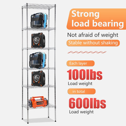 5-Tier Wire Shelf | 36" x 14" x 72" | Chrome