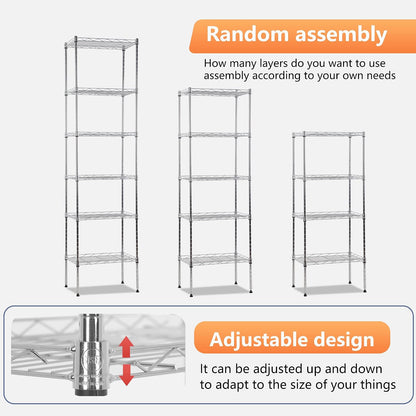 5-Tier Wire Shelf | 36" x 14" x 72" | Chrome