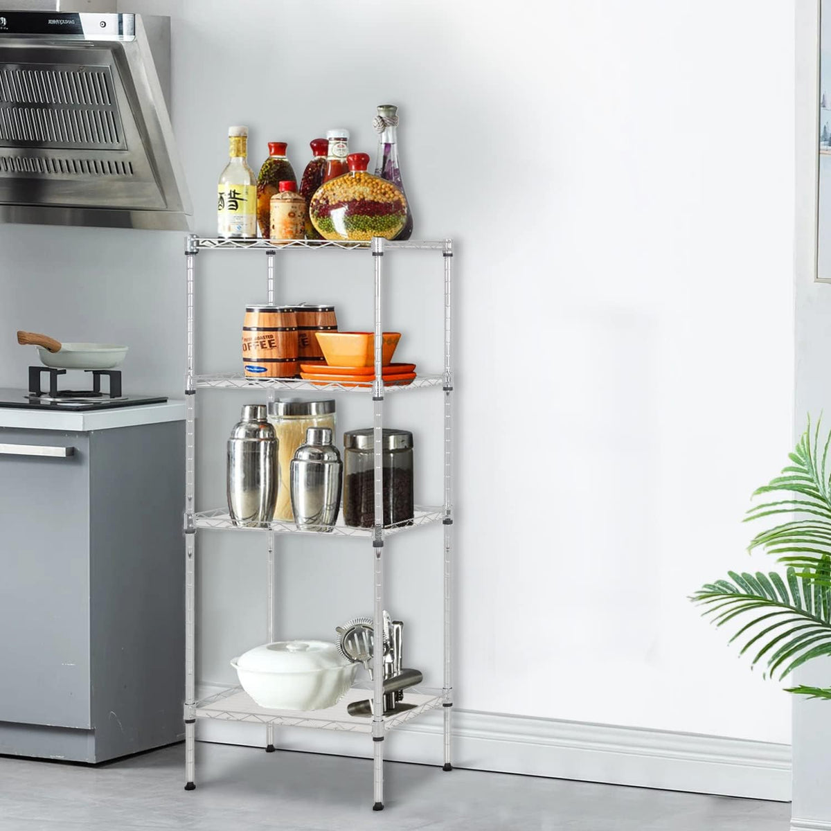 5-Tier Wire Shelf | 36" x 14" x 72" | Chrome
