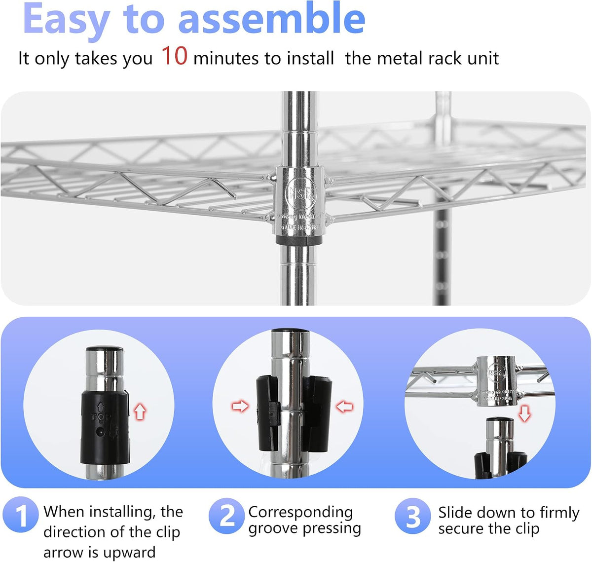 5-Tier Wire Shelf | 36" x 14" x 72" | Chrome