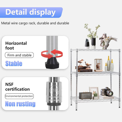 5-Tier Wire Shelf | 36" x 14" x 72" | Chrome