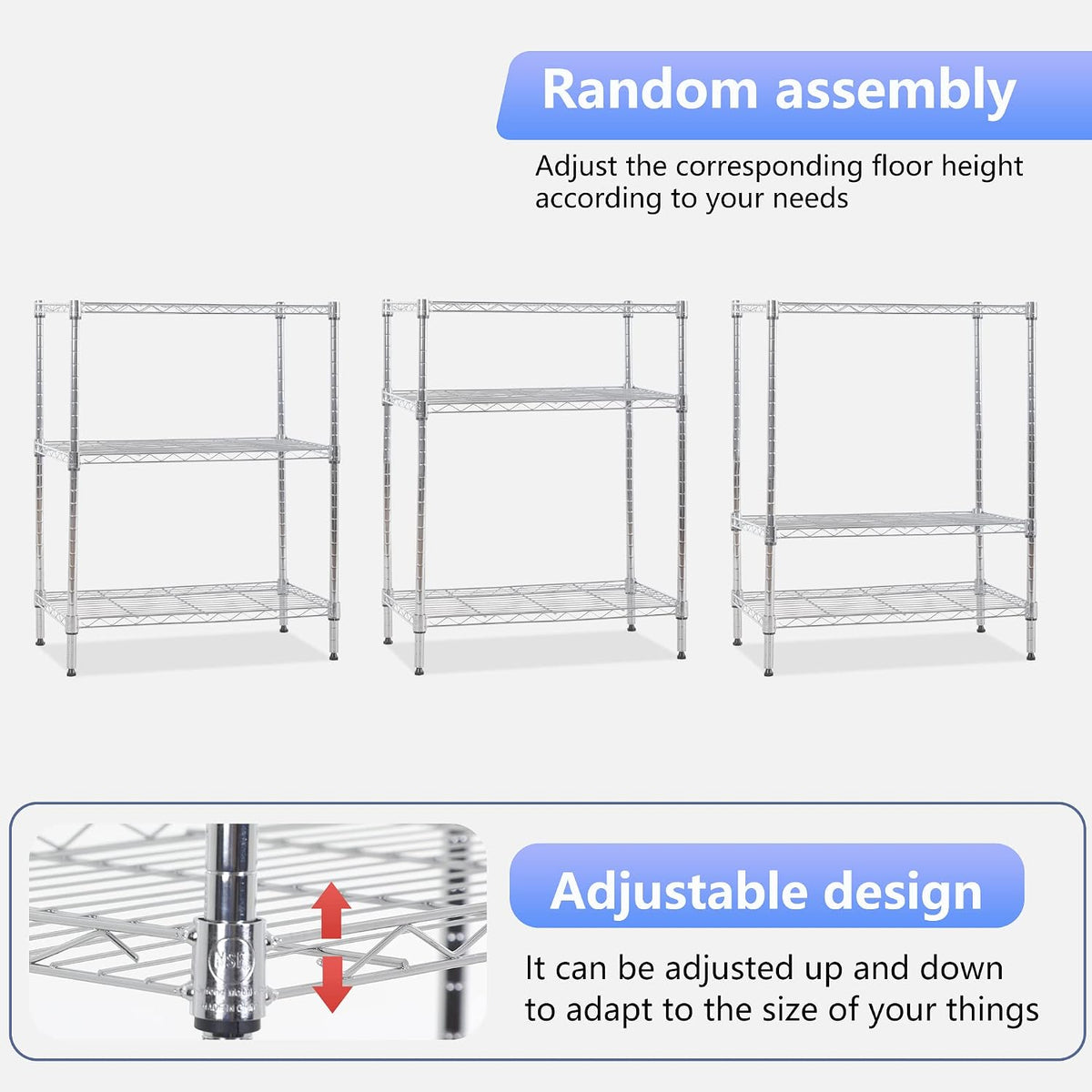 5-Tier Wire Shelf | 36" x 14" x 72" | Chrome