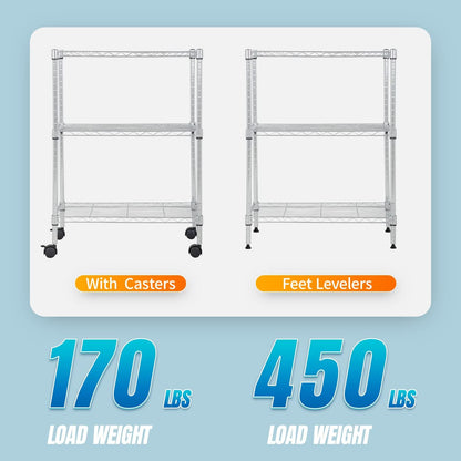 5-Tier Wire Shelf | 36" x 14" x 72" | Chrome