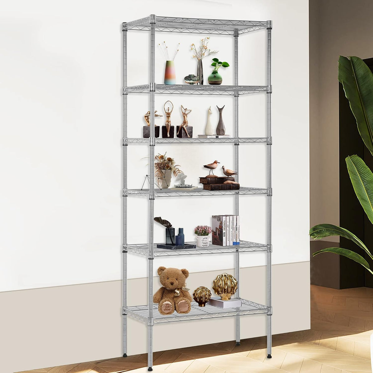 5-Tier Wire Shelf | 36" x 14" x 72" | Chrome