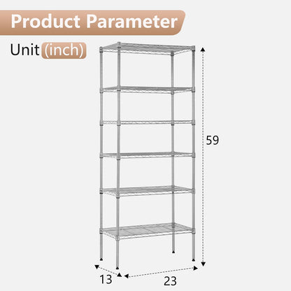 5-Tier Wire Shelf | 36" x 14" x 72" | Chrome