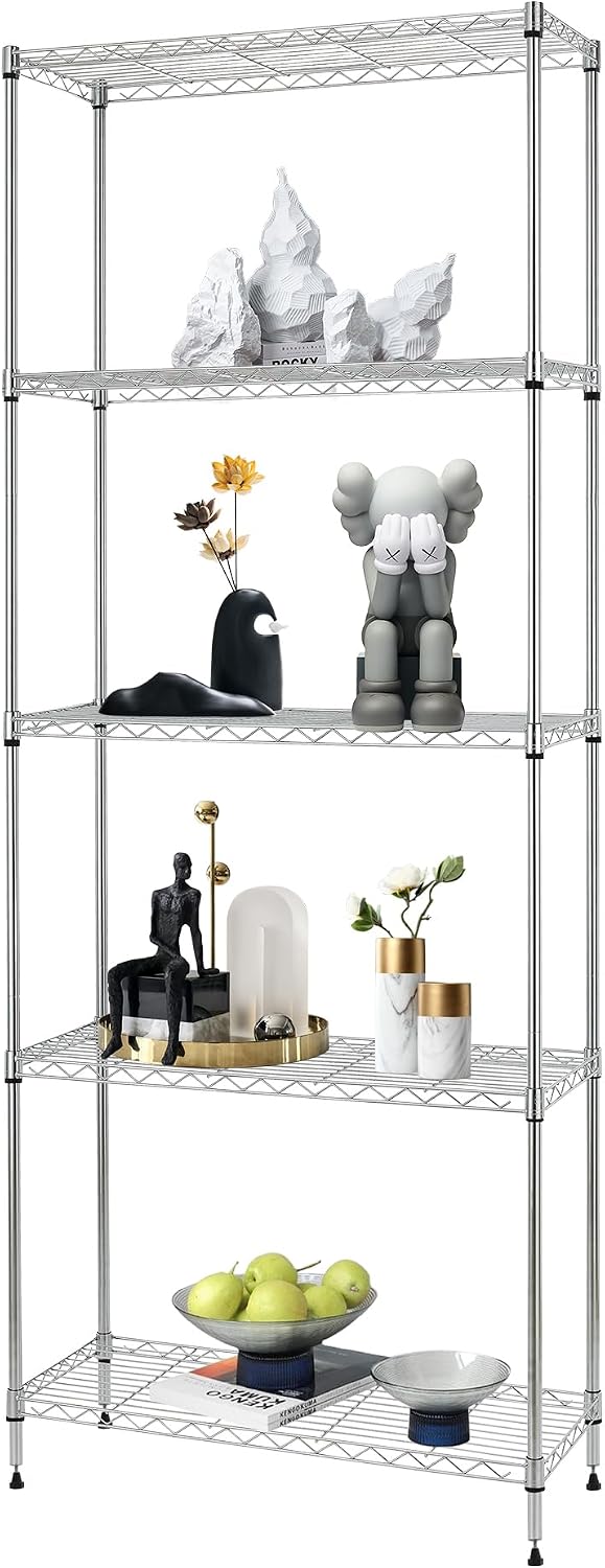 5-Tier Wire Shelf | 36" x 14" x 72" | Chrome