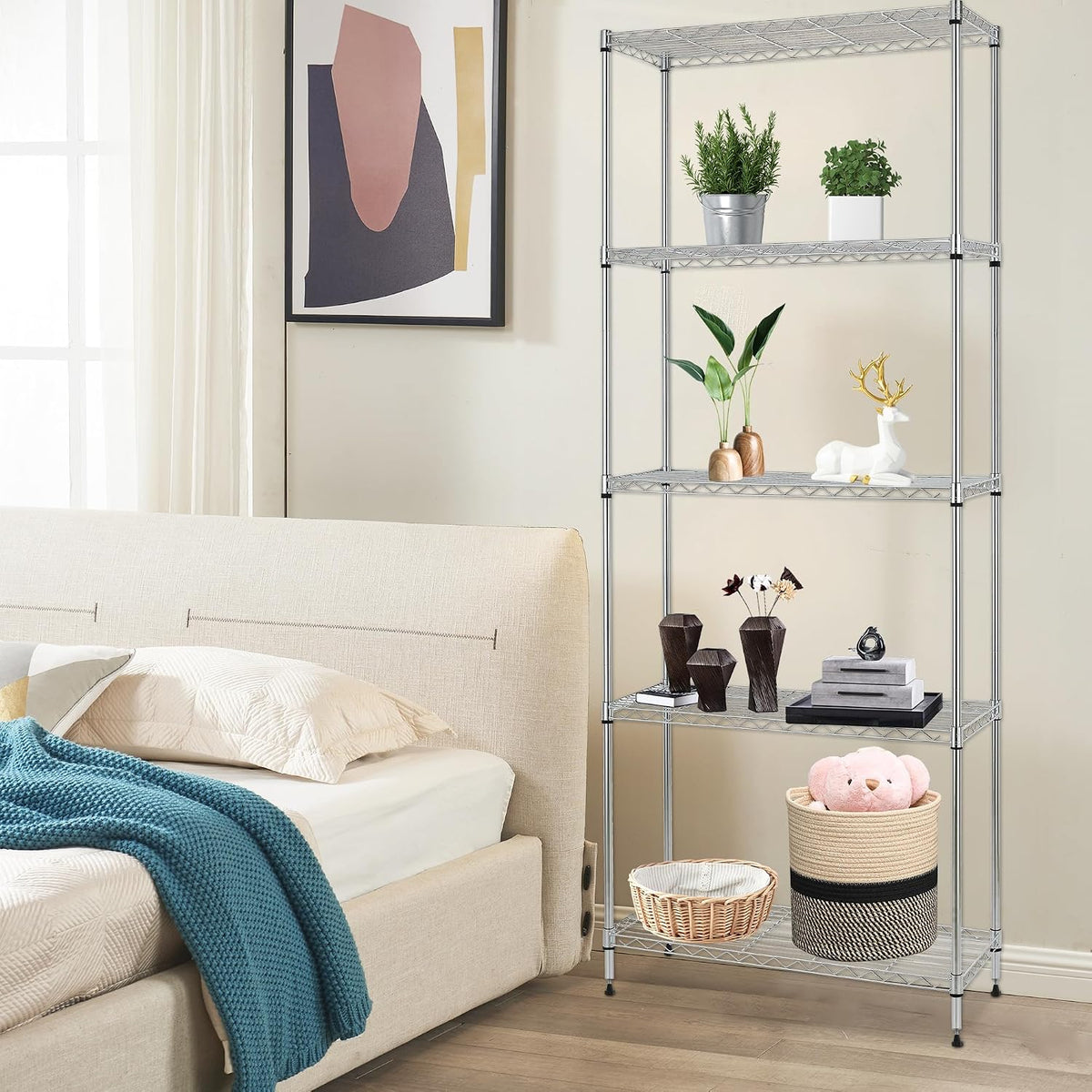 5-Tier Wire Shelf | 36" x 14" x 72" | Chrome