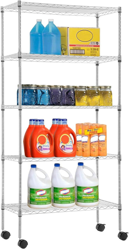 5-Tier Wire Shelf | 36" x 14" x 72" | Chrome
