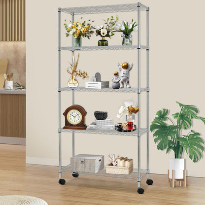 5-Tier Wire Shelf | 36" x 14" x 72" | Chrome