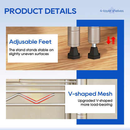 5-Tier Wire Shelf | 36" x 14" x 72" | Chrome
