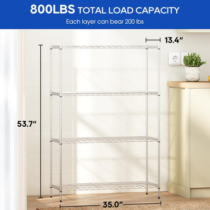 5-Tier Wire Shelf | 36" x 14" x 72" | Chrome
