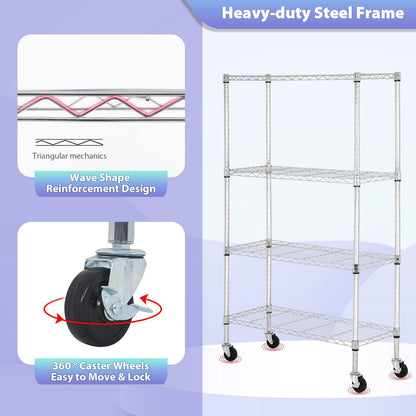 5-Tier Wire Shelf | 36" x 14" x 72" | Chrome