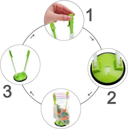 Baggy Rack Holder for Food Prep Bag/Plastic Freezer Bag/Ziplock Bag Holder Stand, Meal Planning/prep Bag Holders,8 Pack