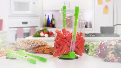 Baggy Rack Holder for Food Prep Bag/Plastic Freezer Bag/Ziplock Bag Holder Stand, Meal Planning/prep Bag Holders,8 Pack